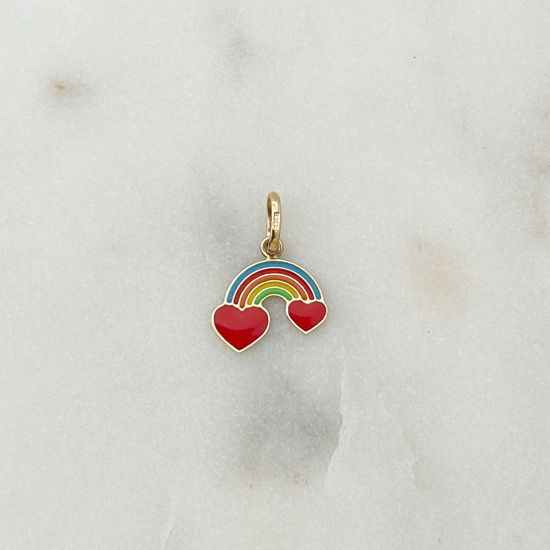 Anhänger DOLCI "AMORE" 18 kt Gold | Emaille - 12x9mm