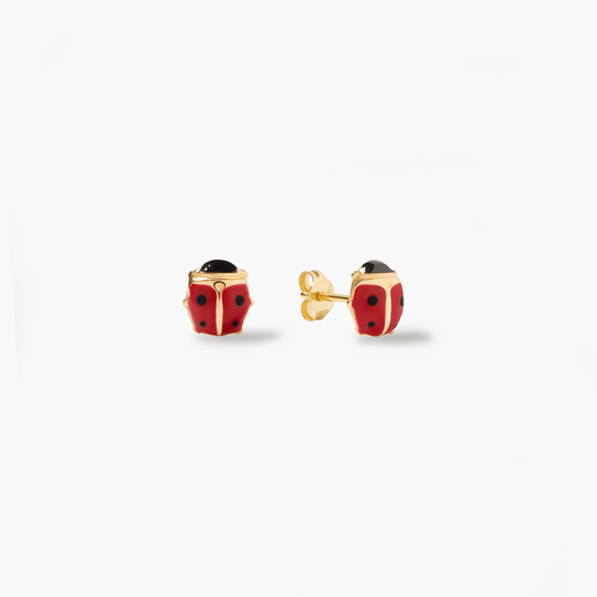 Ohrstecker COCCINELLA 18kt Gold - Finish aus Emaille