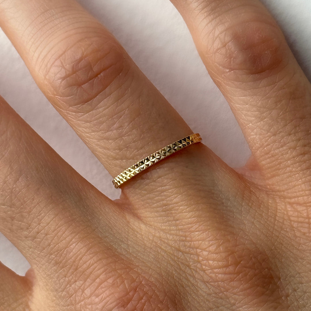 Ring SÌ 18 kt Gold - faceted finish