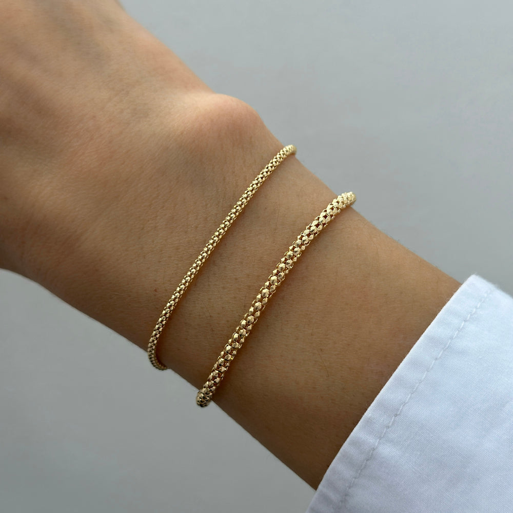 Armband POPCORN 18 kt Gold - poliert