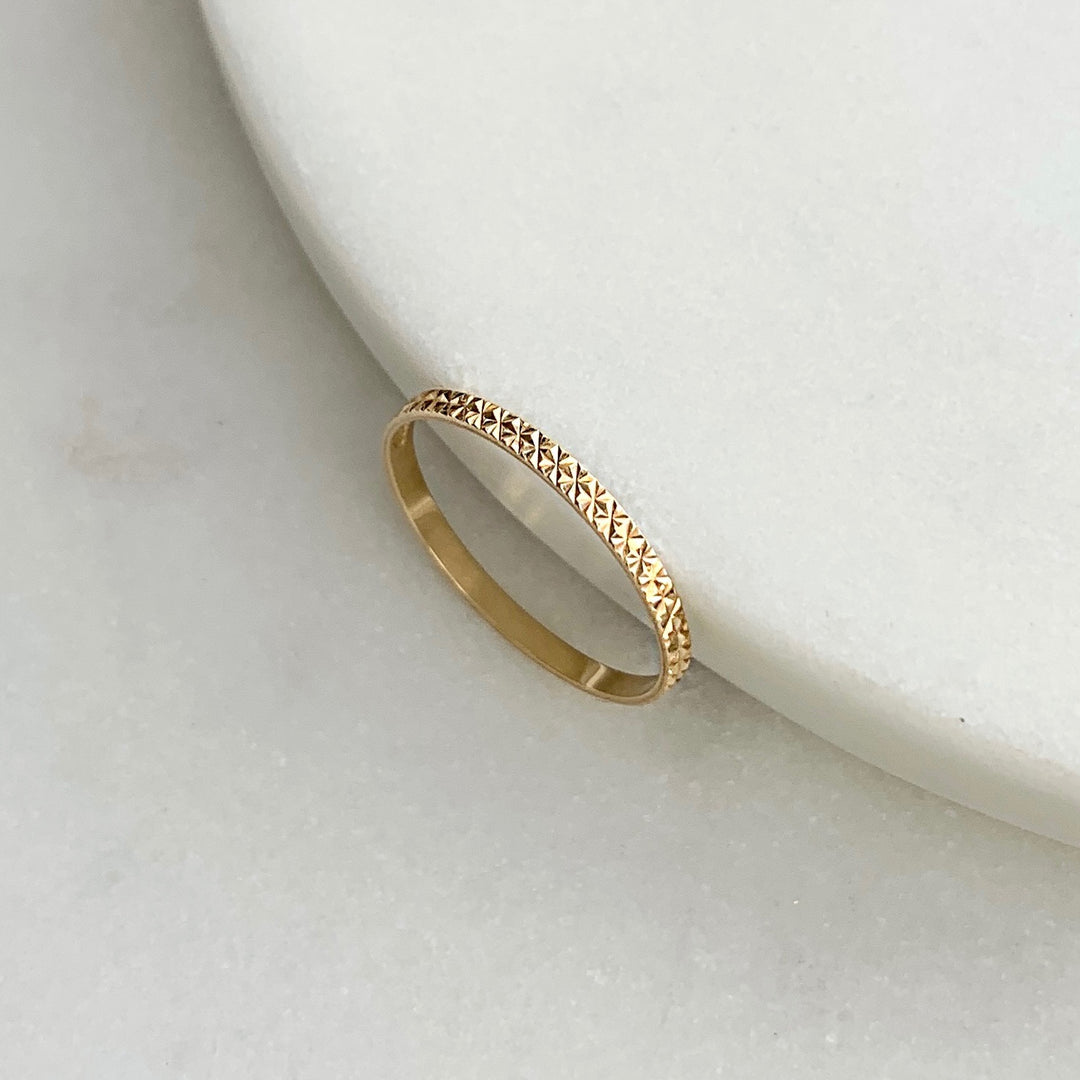 Ring SÌ 18 kt Gold - faceted finish