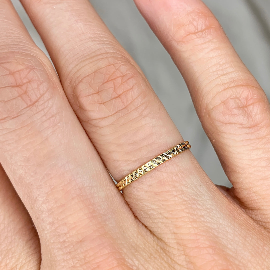 Ring SÌ 18 kt Gold - faceted finish